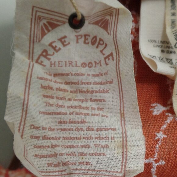 Free People Scarf OR Neck Kerchief Heirloom Embroidered Bandana NWT & FP BAG - Picture 6 of 10